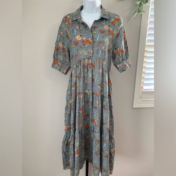 Floral Blue Dress - Picture 16 of 16